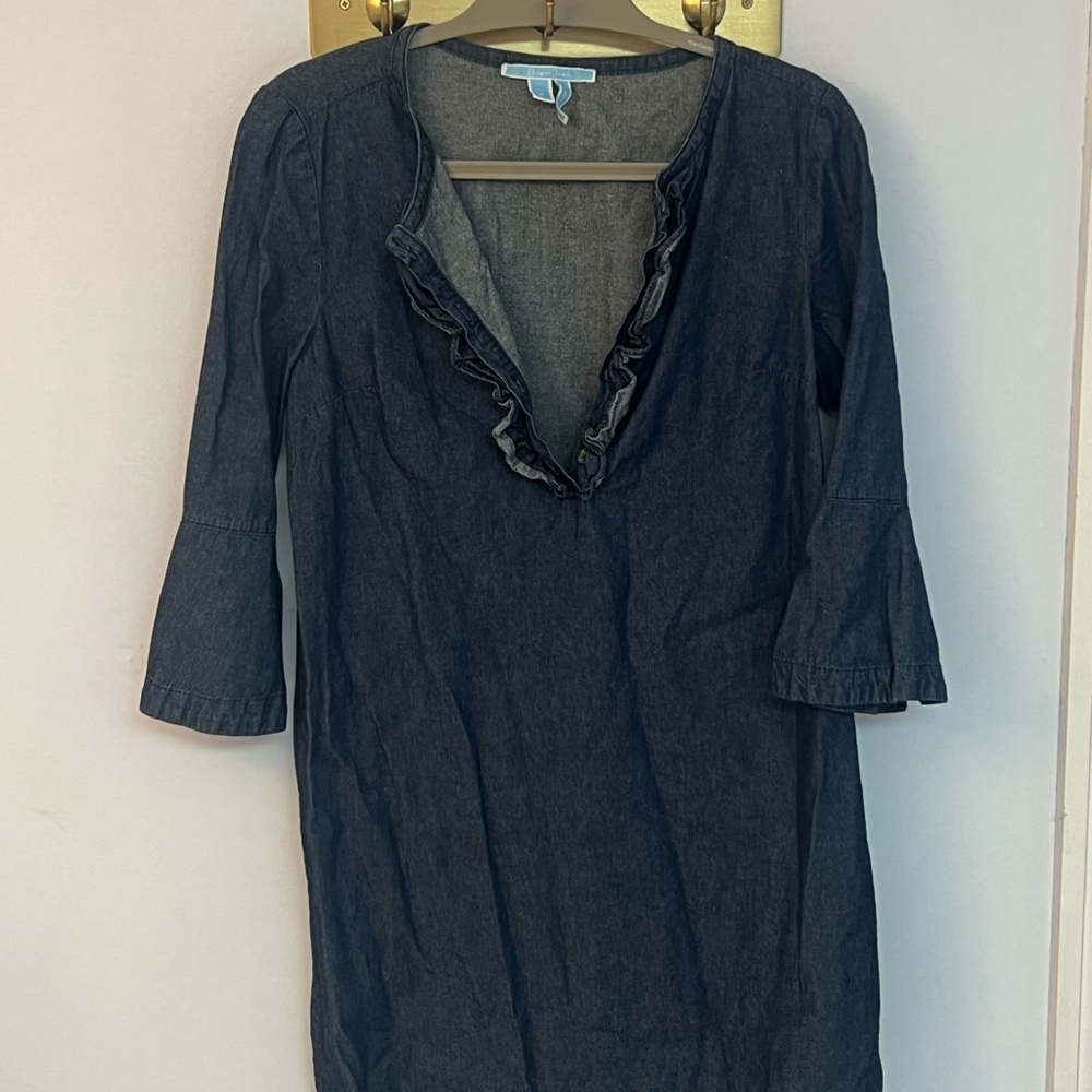 Draper James Blue Ruffled Dress